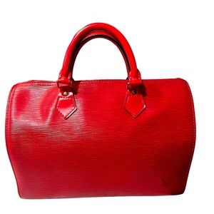 Pre-owned Louis Vuitton Speedy 30 Epi Red Handbag